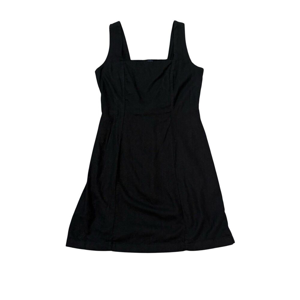 Old Navy Black Sleeveless Square Neck Linen Blend Mini Dress Size S
